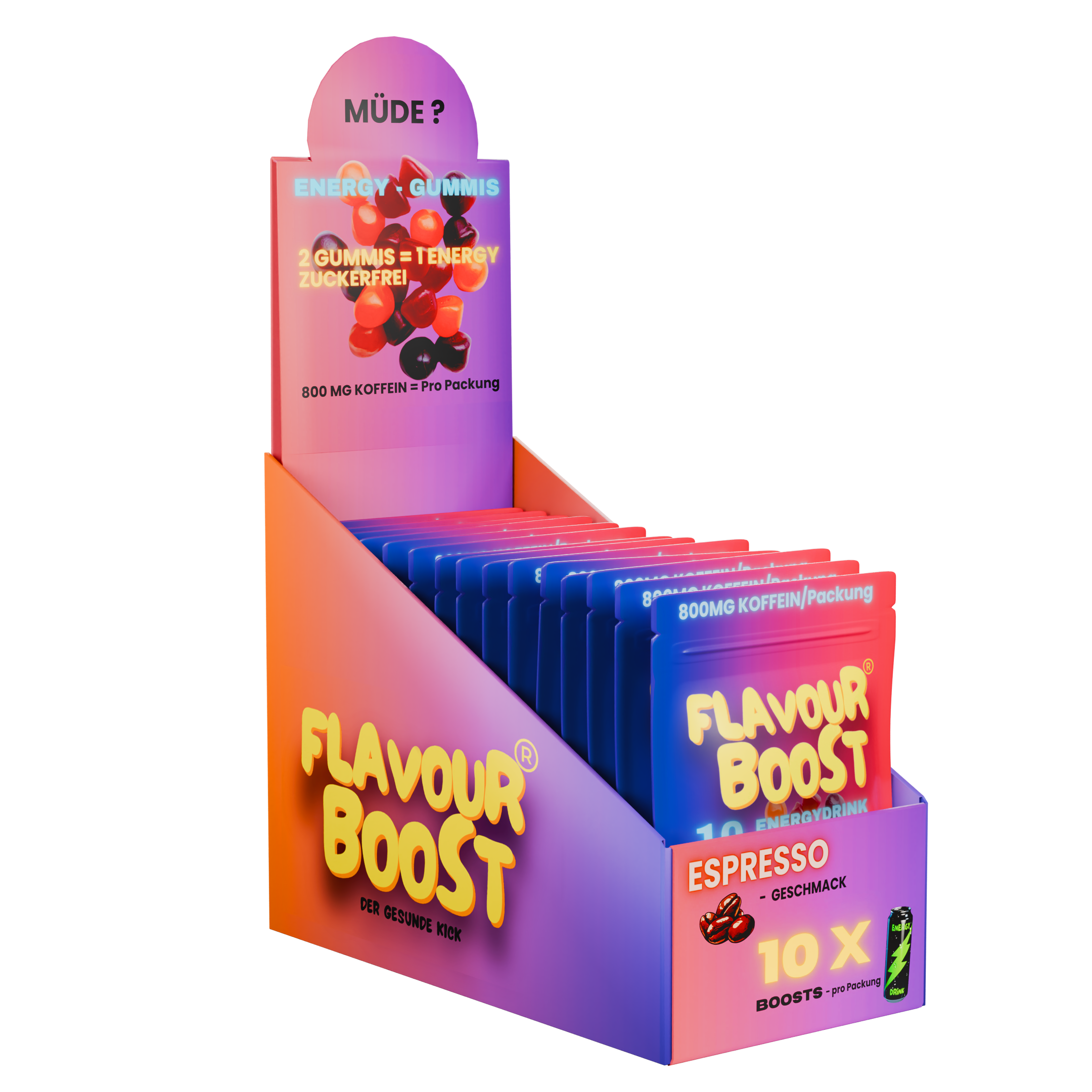 Gommes aux fruits à la caféine