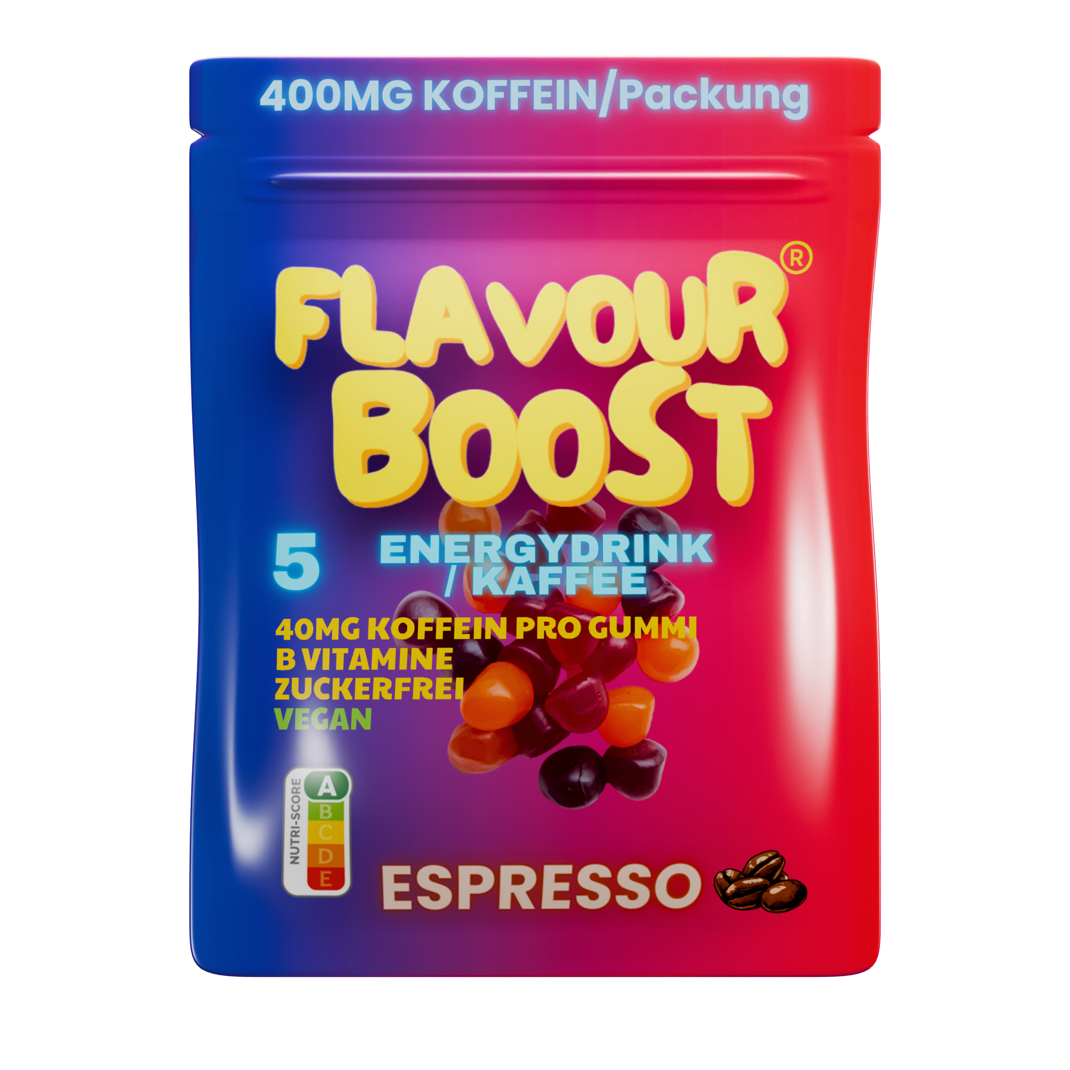 Gommes aux fruits à la caféine