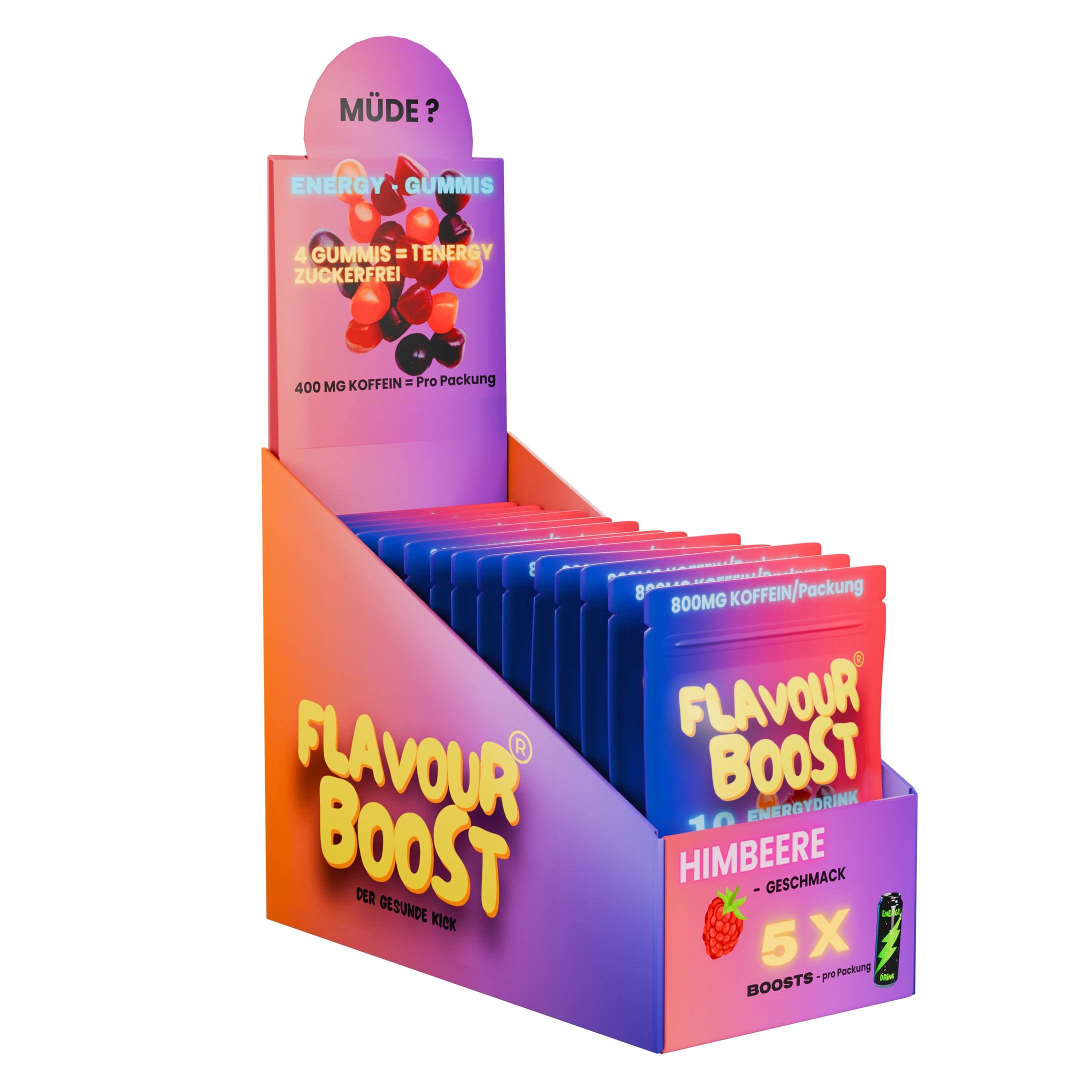 Gommes aux fruits à la caféine